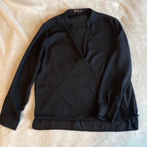 Slightly sheer black long sleeve